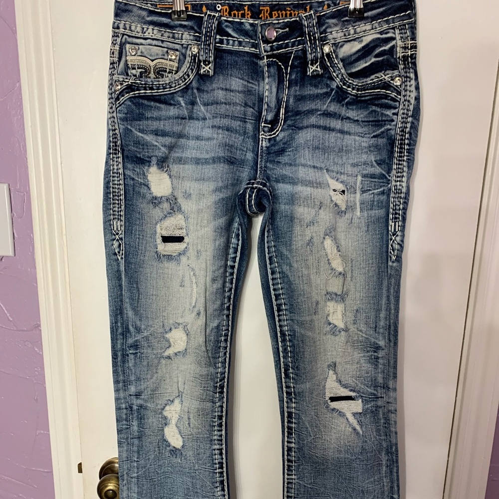 ROCK REVIVALS Low rise bootcut jeans